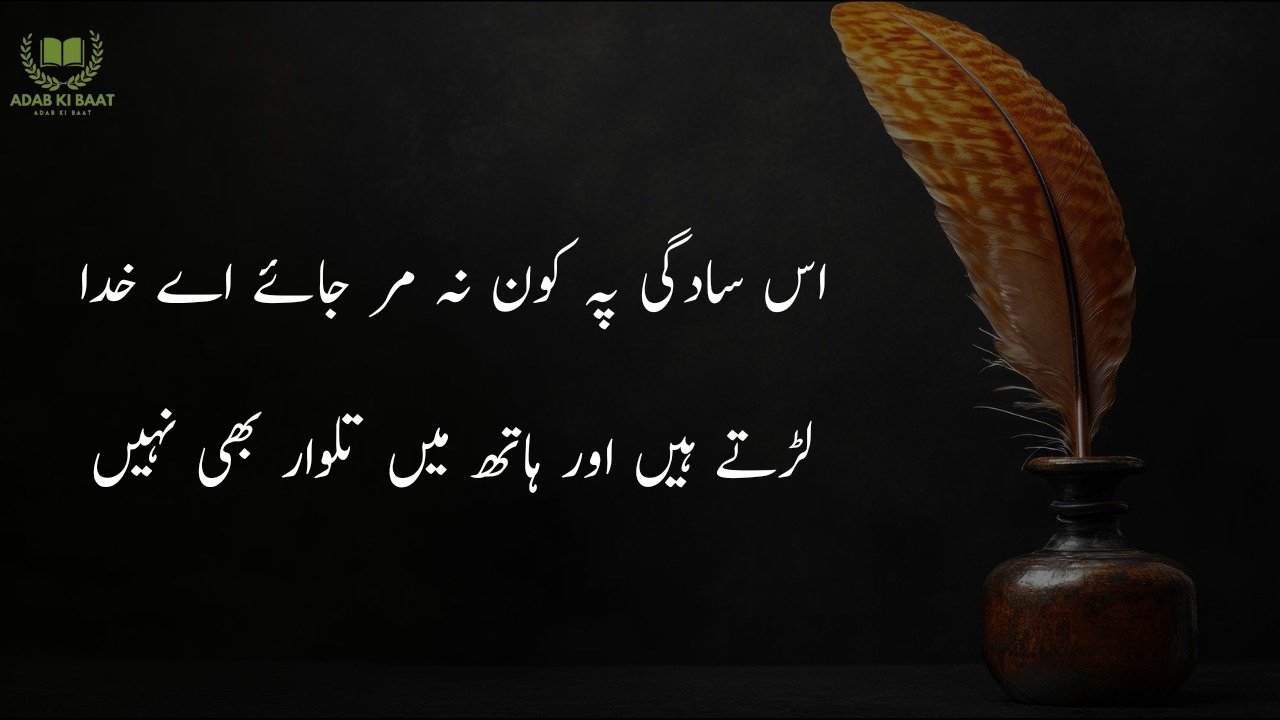 Poetry in Urdu 2 lines 