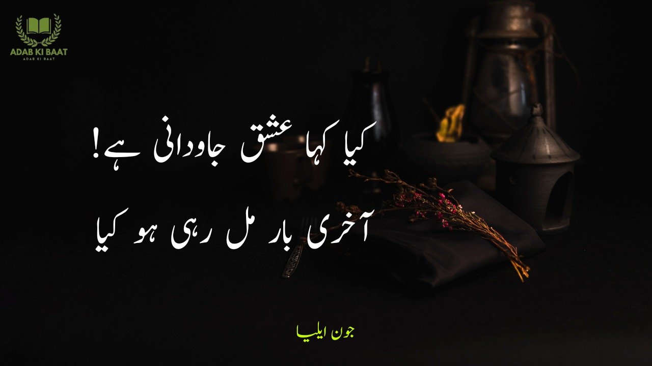 john elia urdu poetry 2 lines