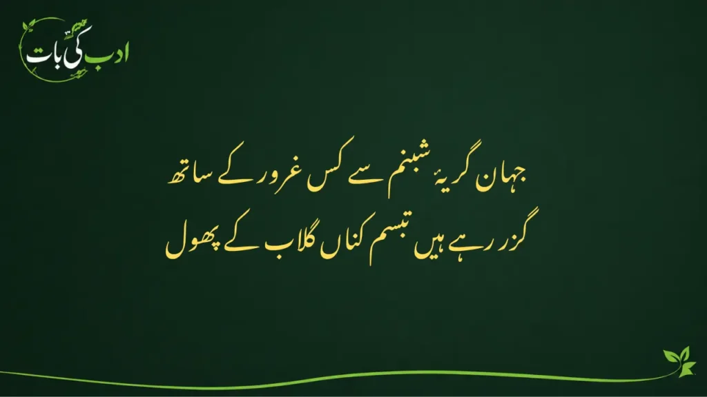 gulab shayari in urdu romantic poetry image