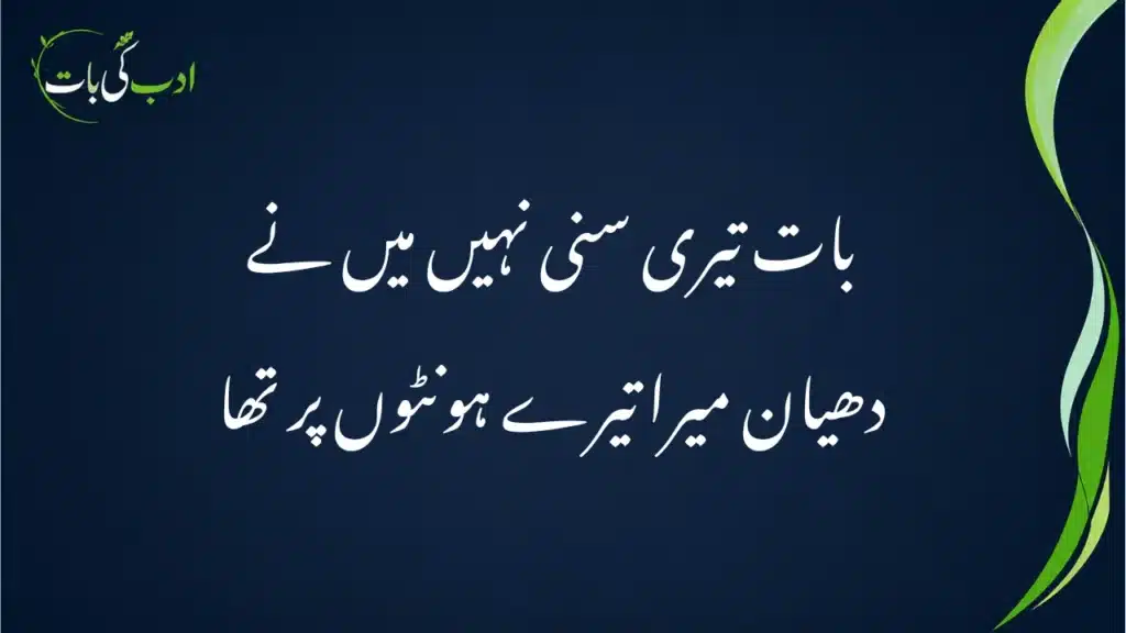 love poetry in urdu text 2 lines
