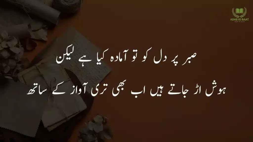 sbar py dil ko tu amada kiya hai lakin Sad 2 line Urdu poetry copy paste – emotional shayari