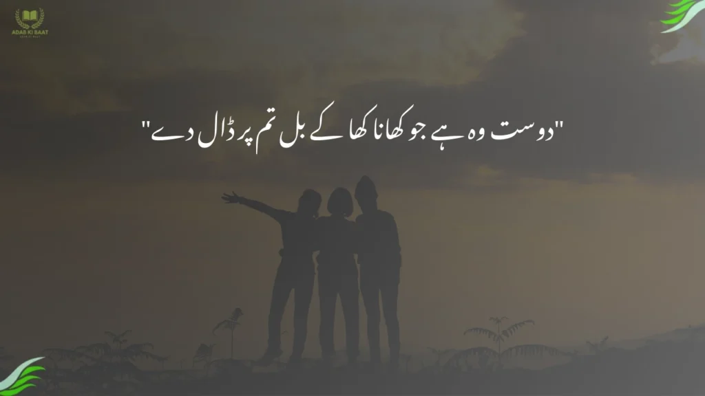 دوست وہ ہے جو کھانا کھا کے بل تم پر ڈال دے دوست وہ ہے جو کھانا کھا کے بل تم پر ڈال دے