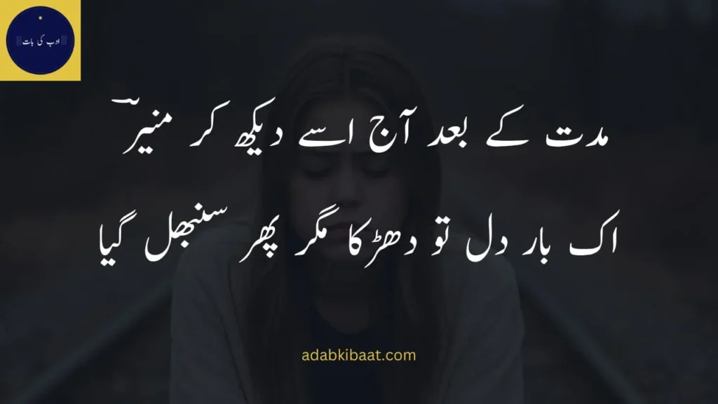 مدت کے بعد آج اسے دیکھ کر منیرؔ