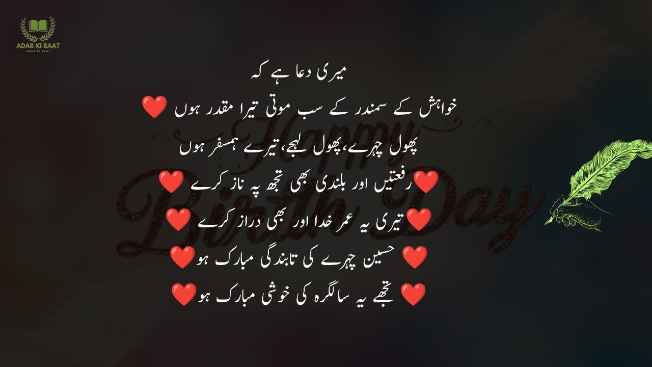 Birthday Poetry in urdu