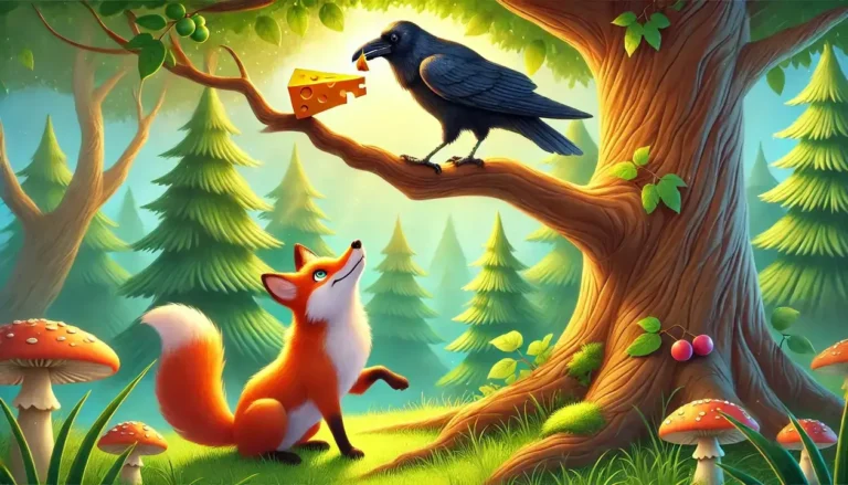 A Crow and a Fox Urdu Story