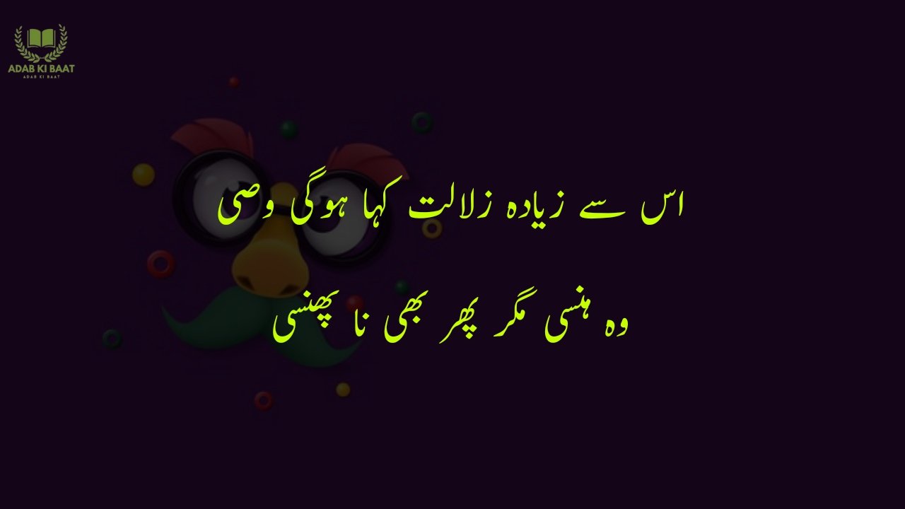 funny poetry in urdu 2 Lines