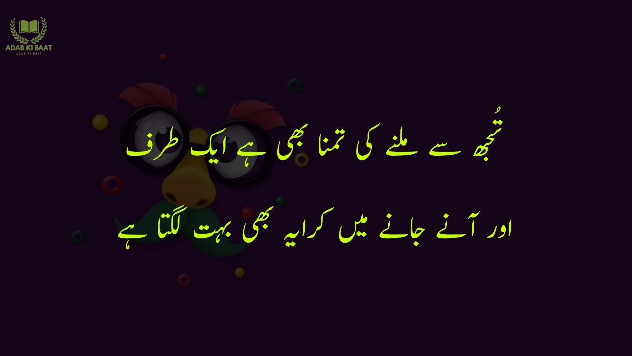 funny poetry in urdu 2 Lines