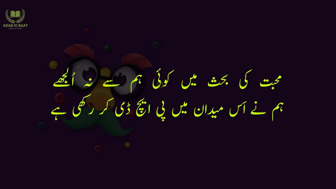 funny poetry in urdu 2 Lines