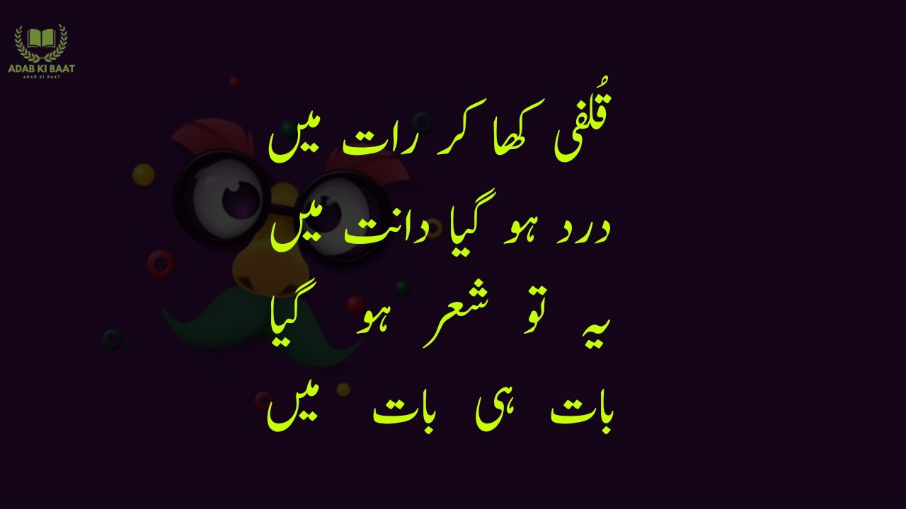 funny poetry in urdu 2 Lines