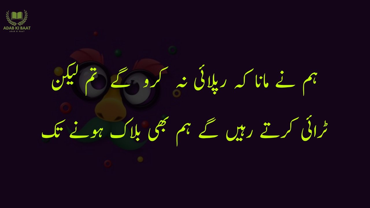 funny poetry in urdu 2 Lines