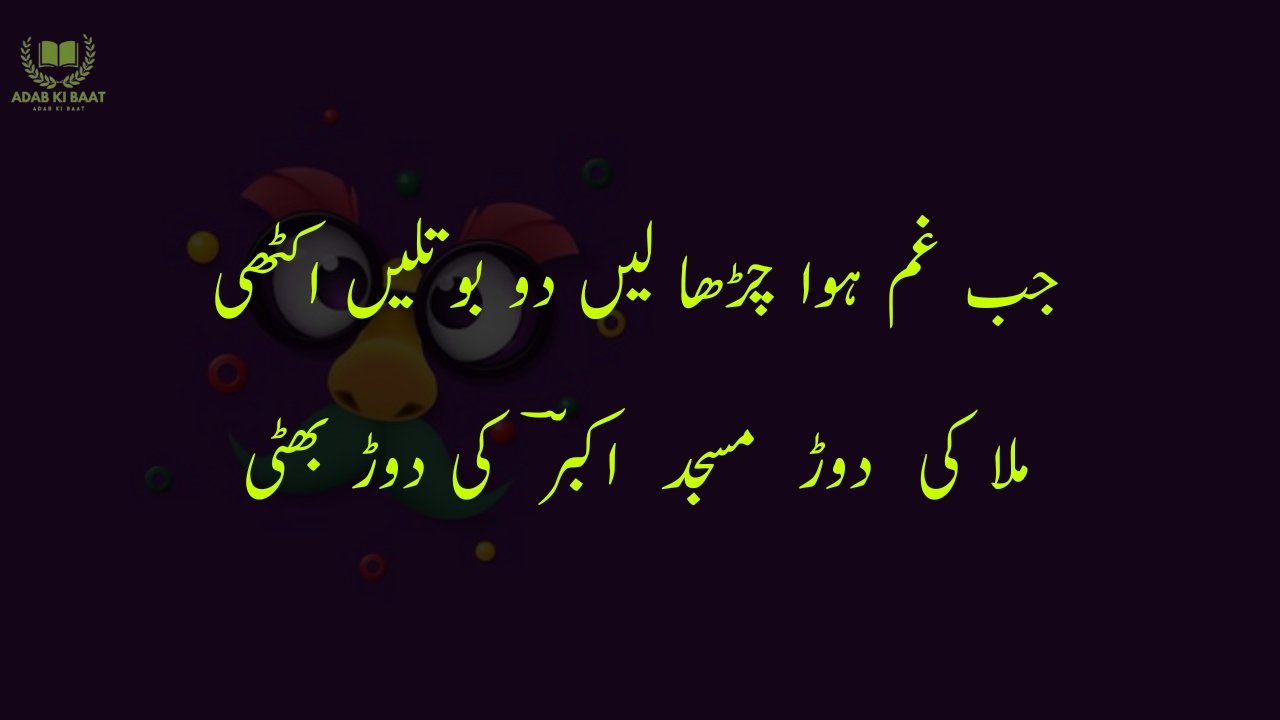 funny poetry in urdu 2 Lines