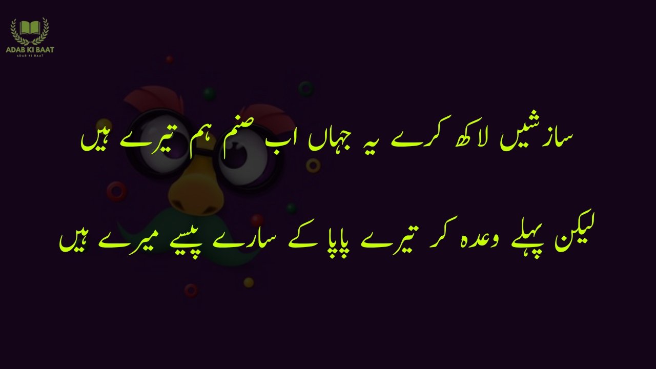 funny poetry in urdu 2 Lines