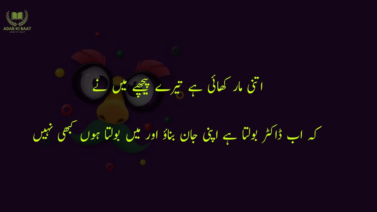 funny poetry in urdu 2 Lines