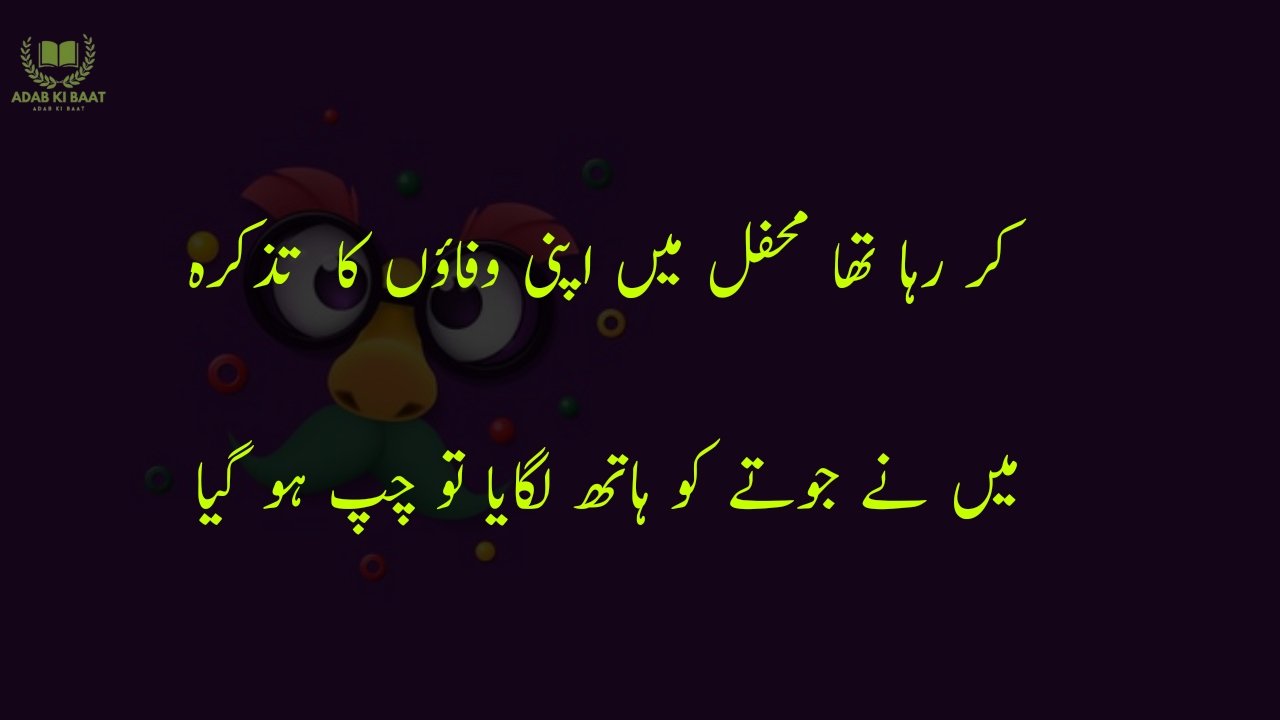 funny poetry in urdu 2 Lines