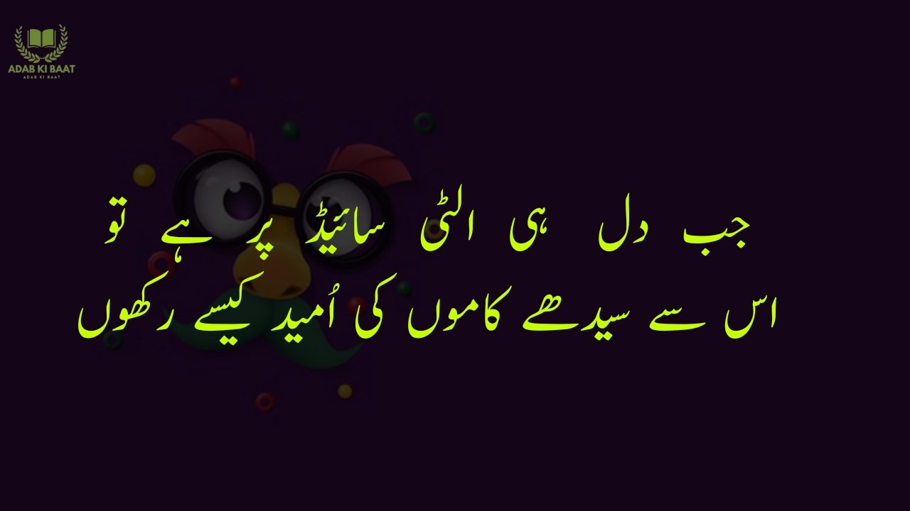 funny poetry in urdu 2 Lines