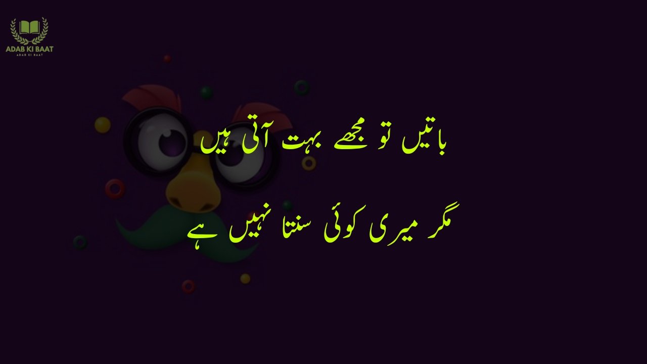 funny poetry in urdu 2 Lines