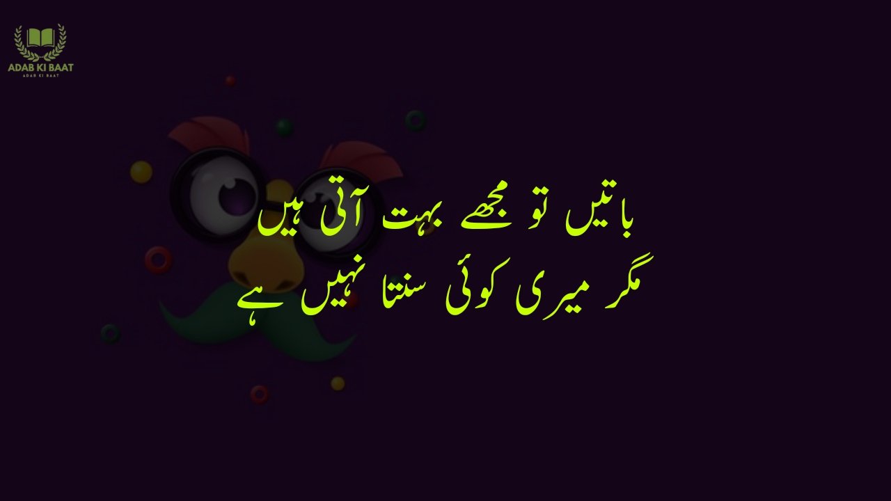 funny poetry in urdu 2 Lines