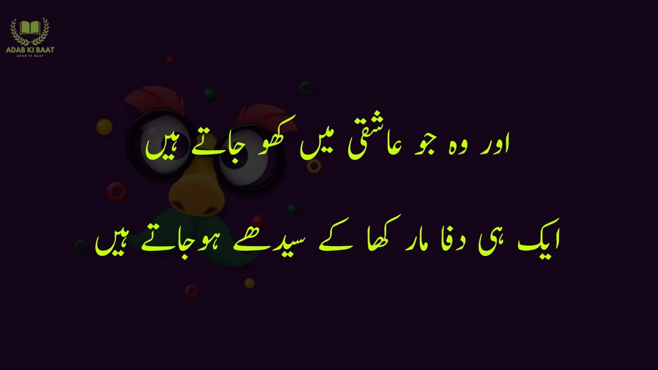 funny poetry in urdu 2 Lines