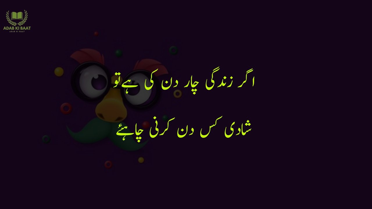 funny poetry in urdu 2 Lines