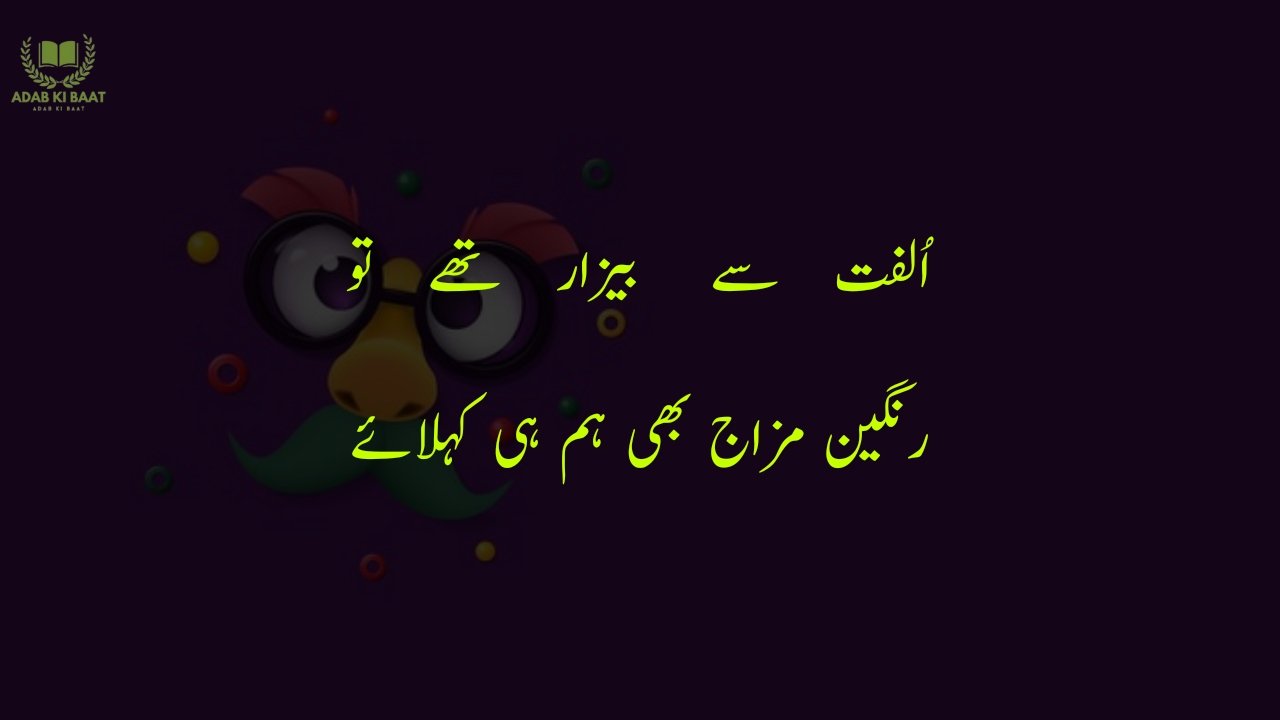 funny poetry in urdu 2 Lines