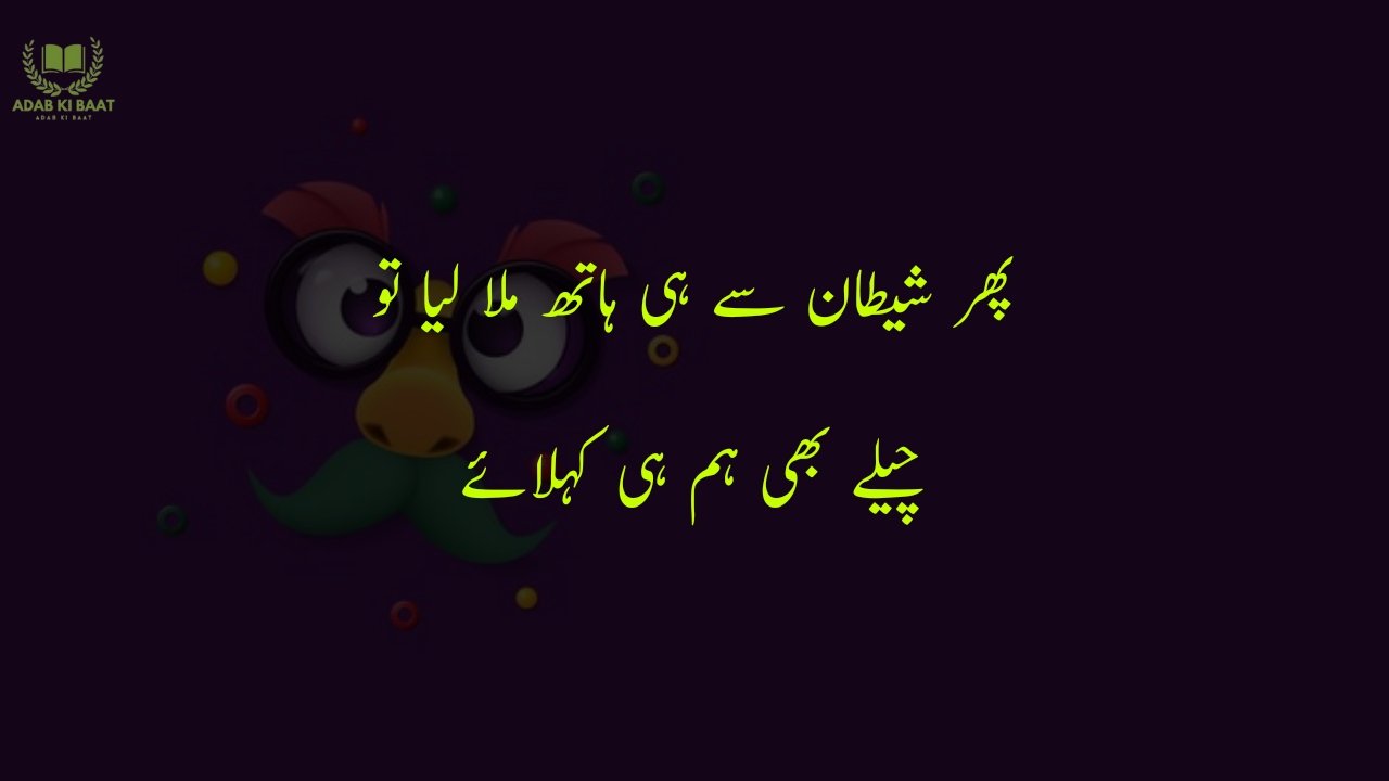 funny poetry in urdu 2 Lines