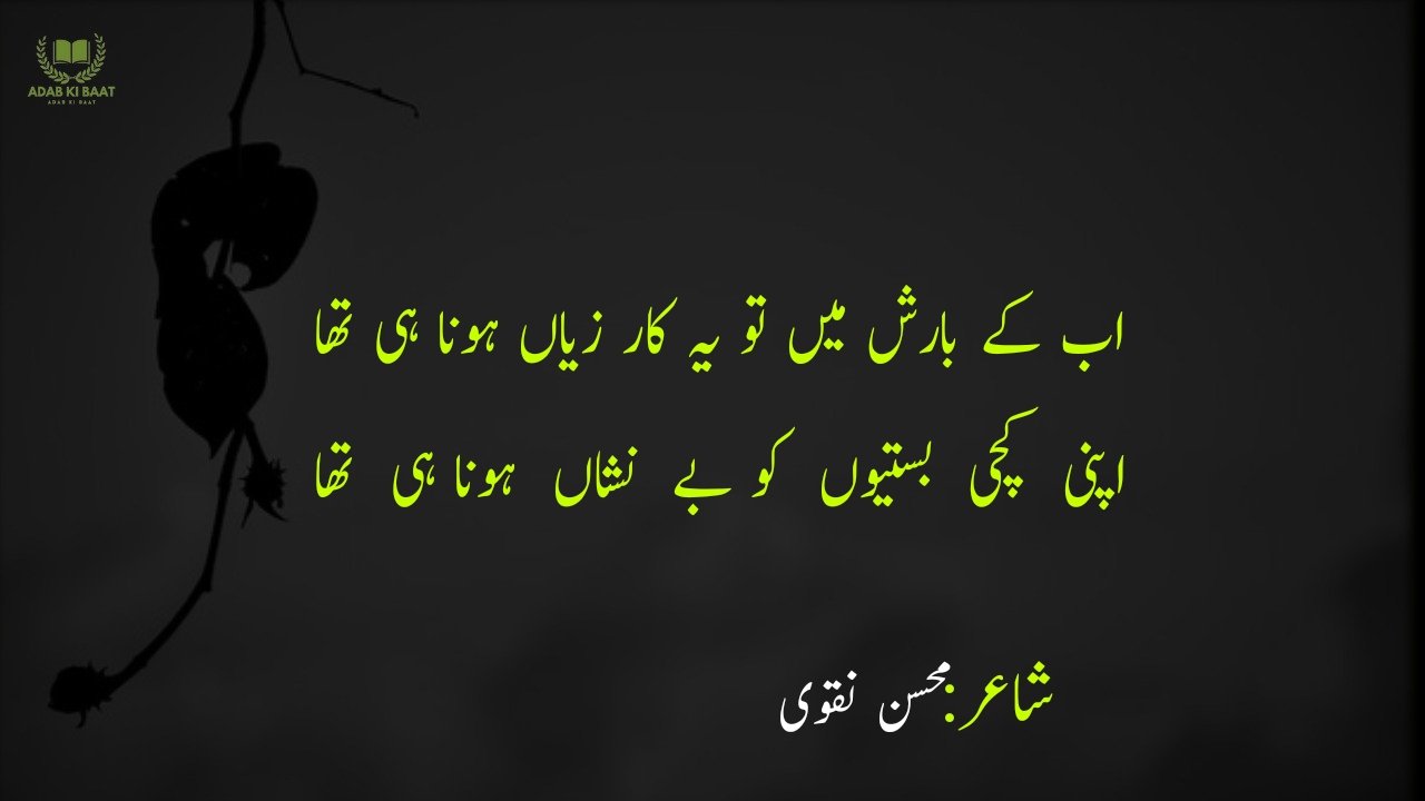 Mohsin Naqvi Poetry in Urdu