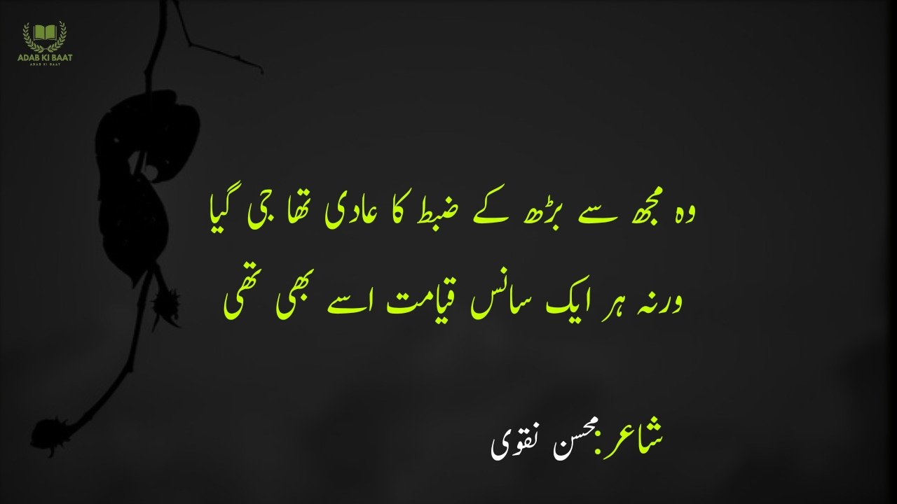 Mohsin Naqvi Poetry in Urdu