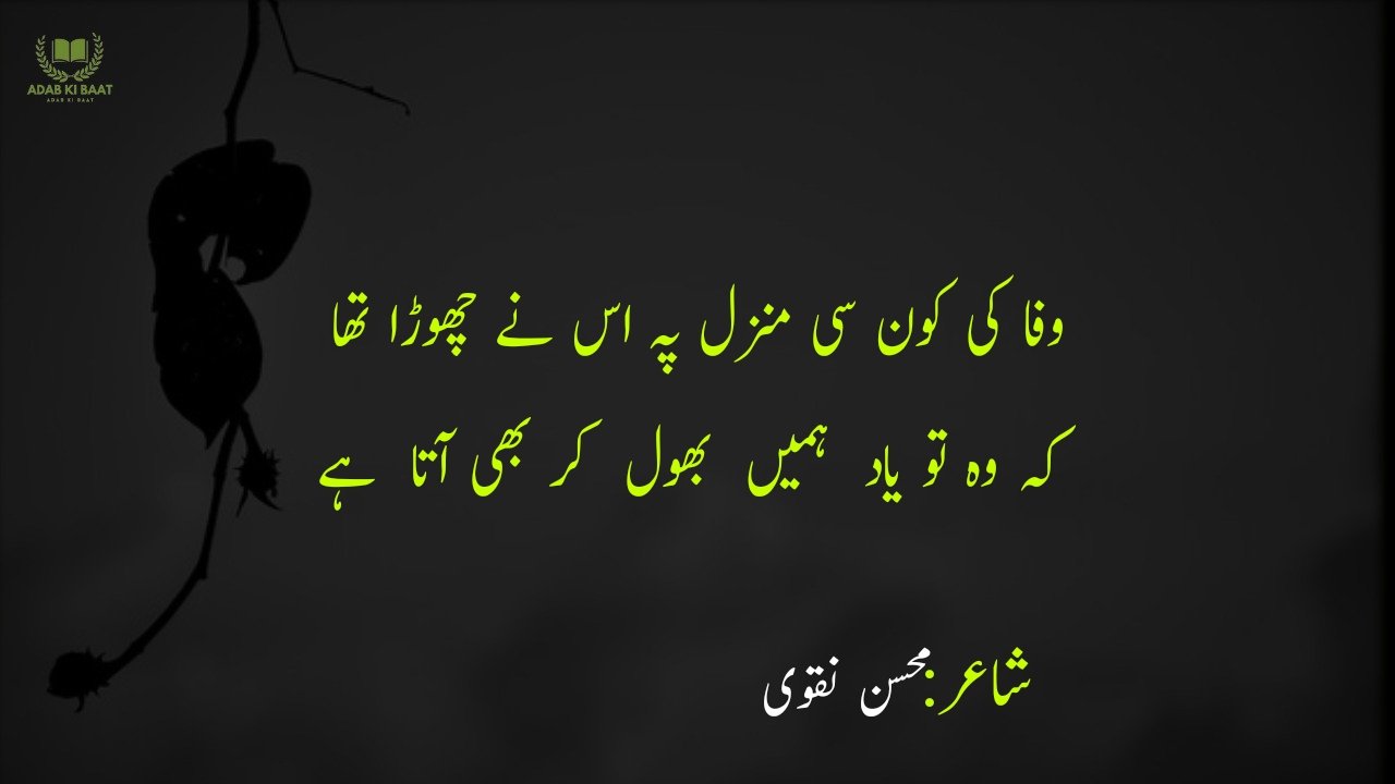 Mohsin Naqvi Poetry in Urdu