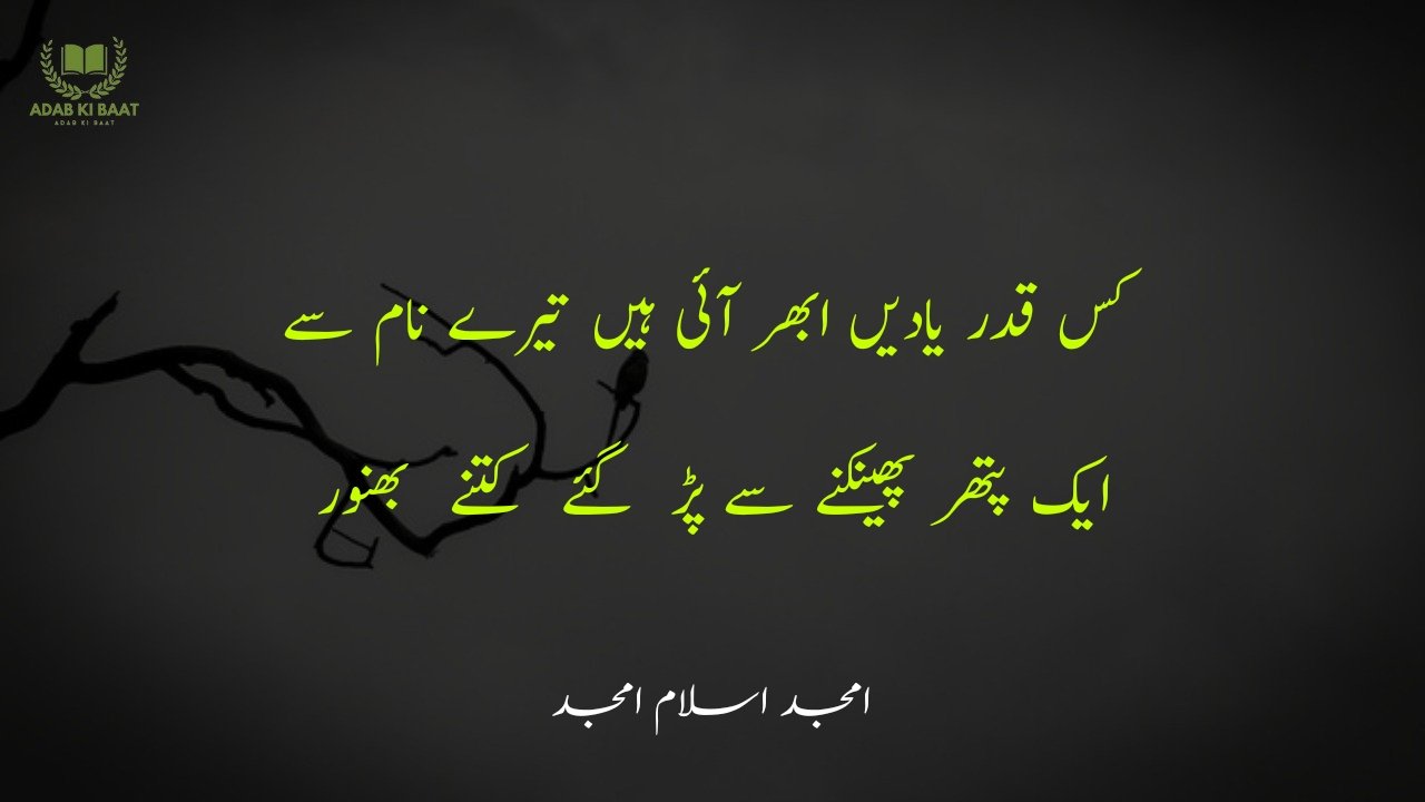 amjad islam amjad urdu poetry 2 lines 