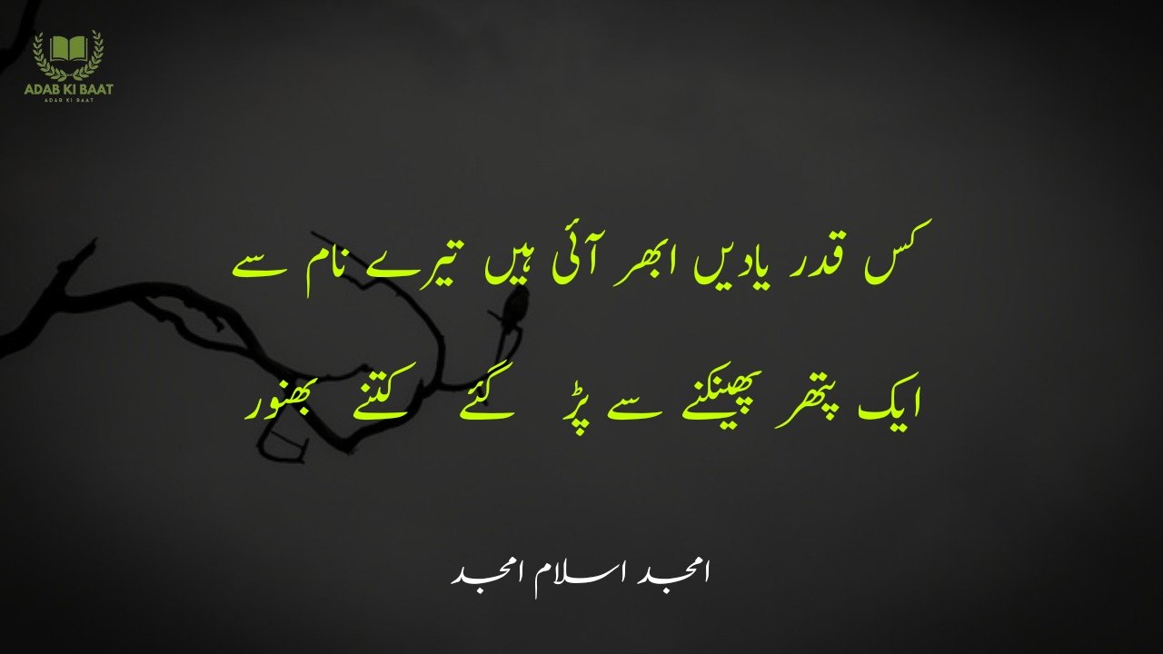 amjad islam amjad urdu poetry 2 lines 