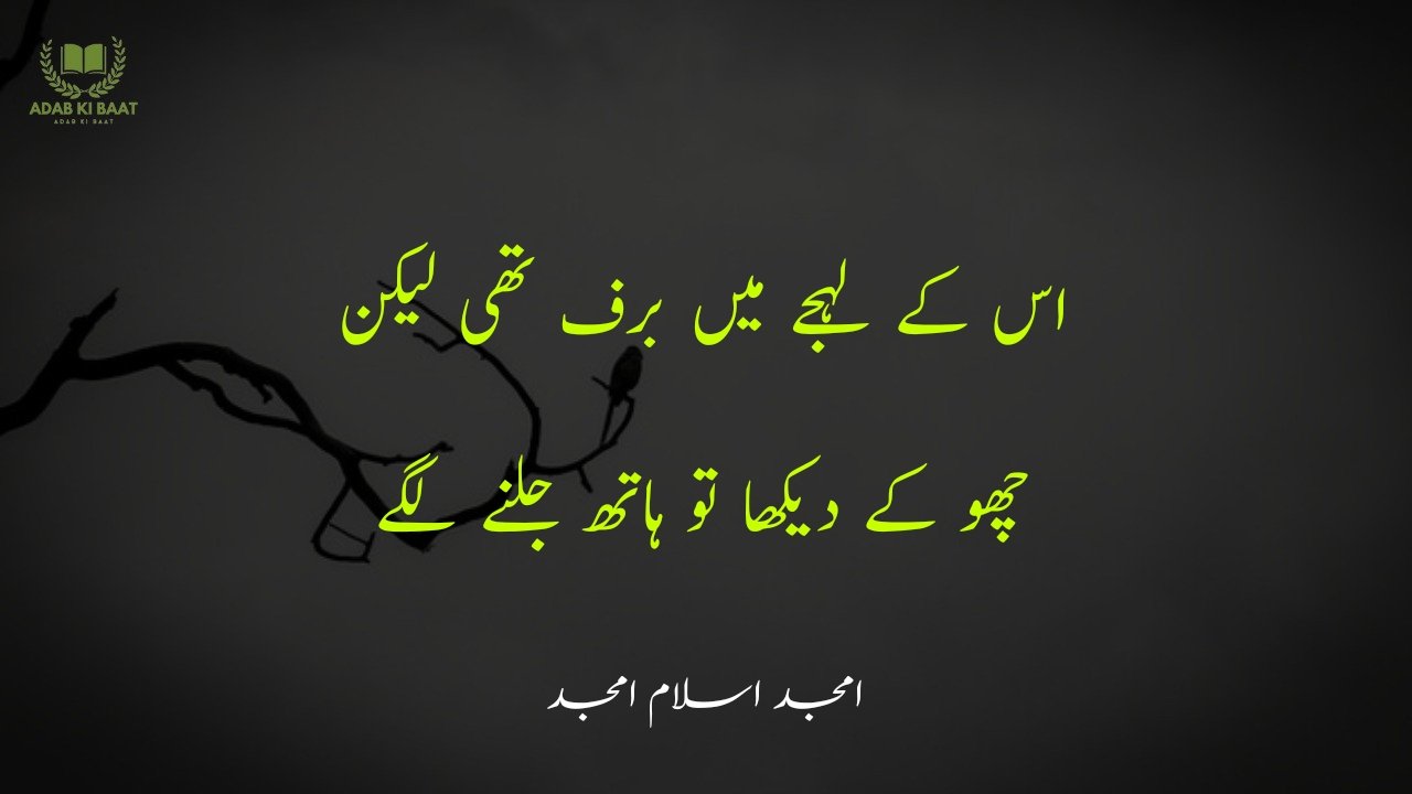 amjad islam amjad urdu poetry 2 lines 