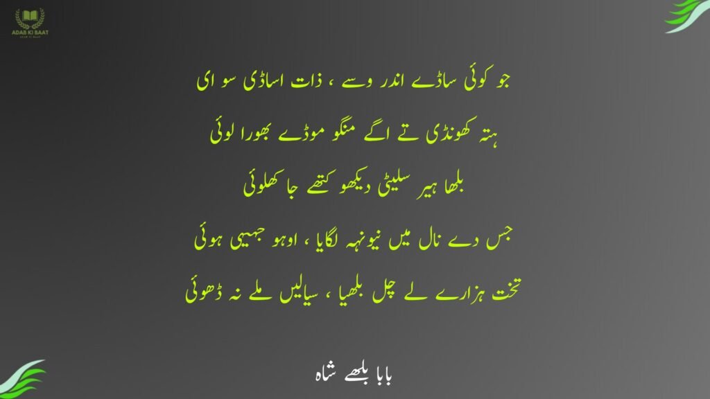 baba Bulleh shah poetry in Urdu 5