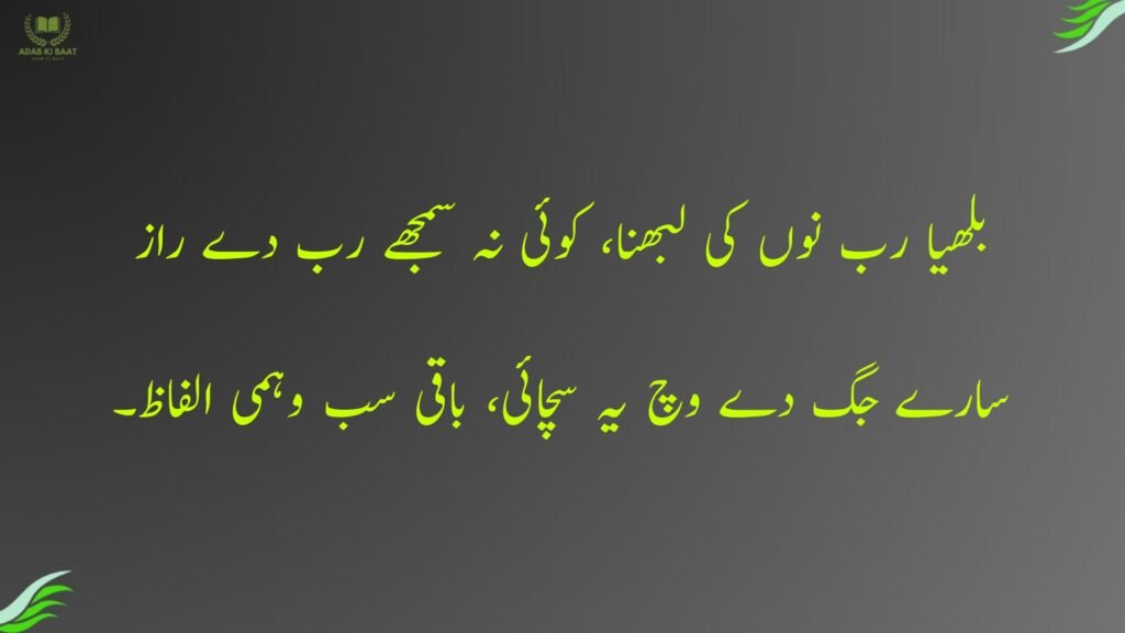 baba Bulleh shah poetry in Urdu 6
