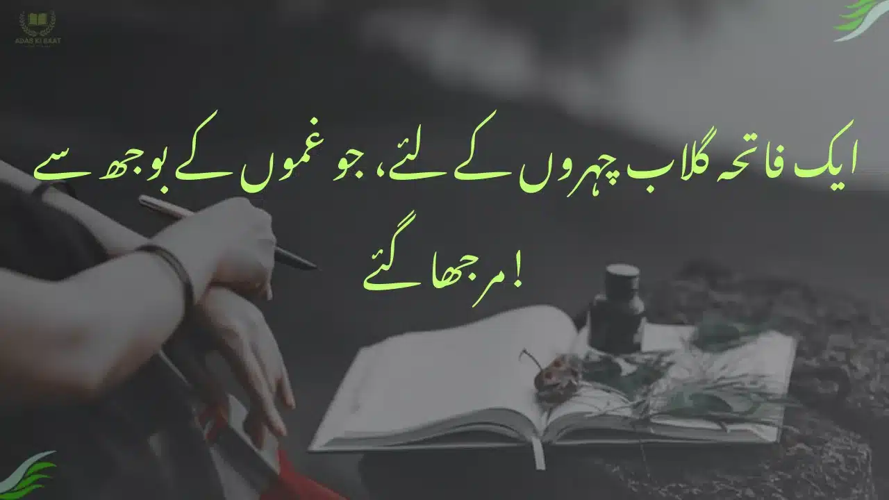 One line deep poetry in Urdu text with powerful and thoughtful meaning