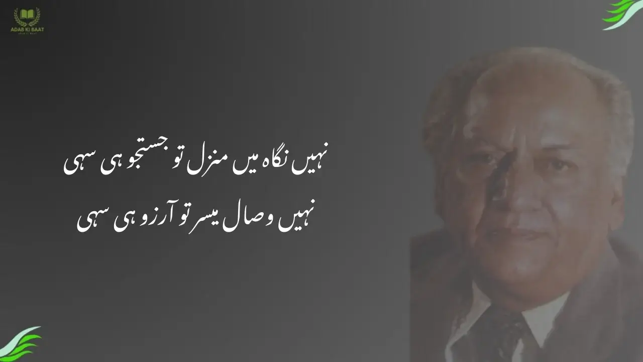 nahin nigah mein manzil to justuju hi sahi