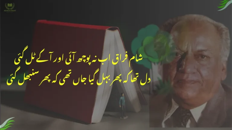 sham-e-firaq ab na puchh aai aur aa ke Tal gai