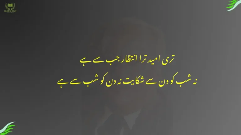 teri umid tera intizar jab se hai