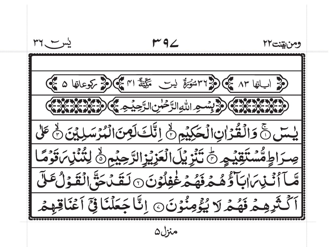 Surah Yaseen Quran image 1